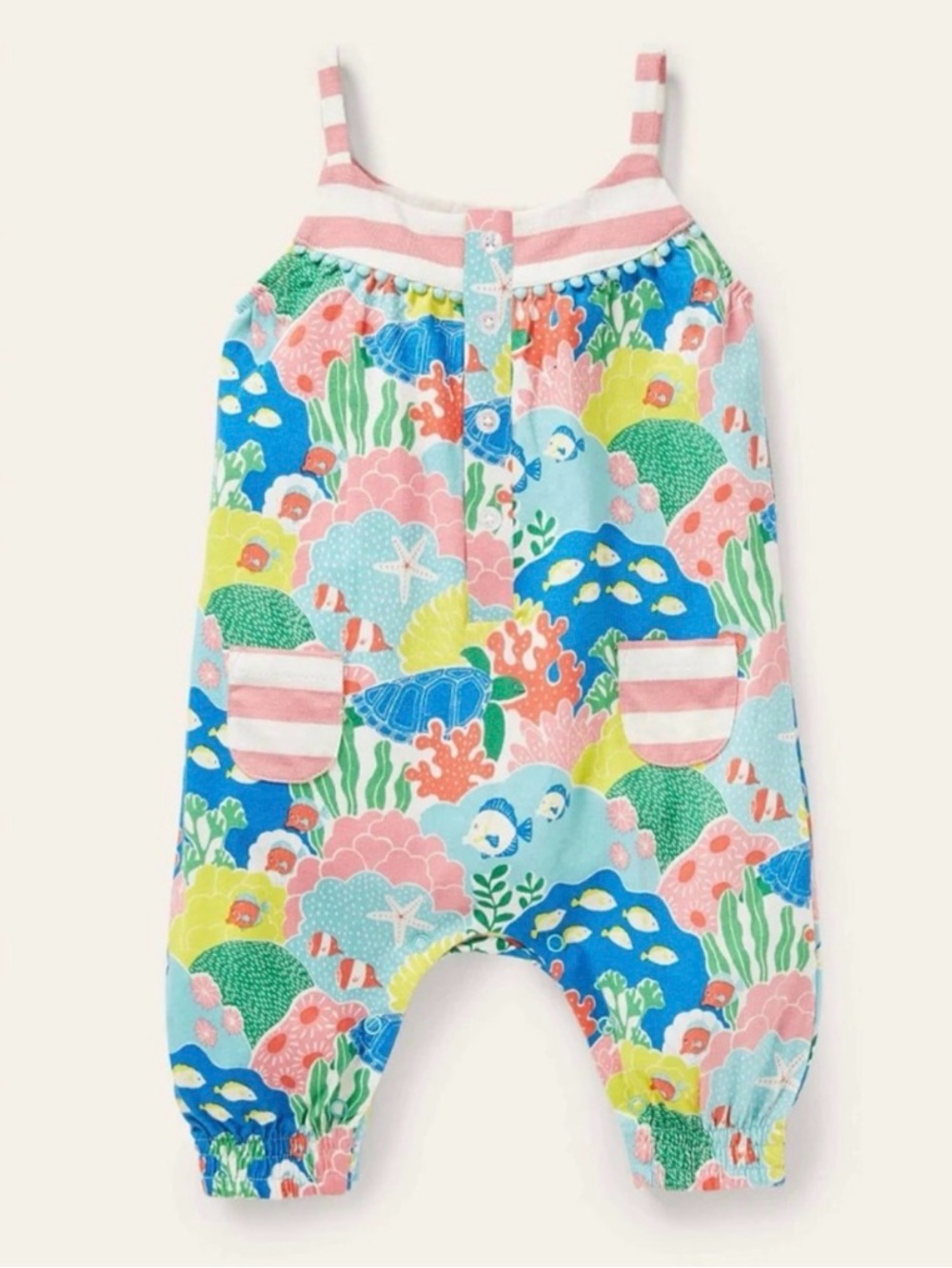 Mini BODEN Jersey Hotchpotch
Romper in Multi Coral Reef Sz 2-3Y